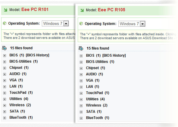 Asus Eee PC R101 e R105