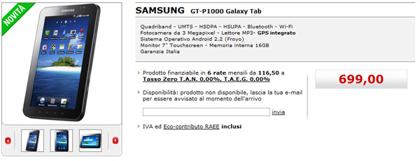 Samsung Galaxy Tab P1000