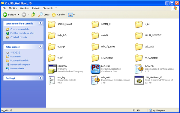Installare Windows XP sul netbook con una penna USB
